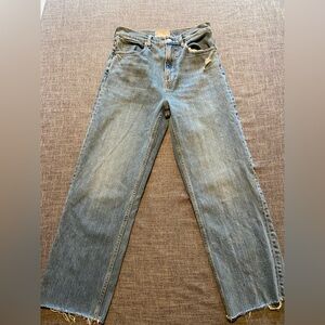 Everlane Way-High Jean Size 27 Regular Light Wash Raw Hem